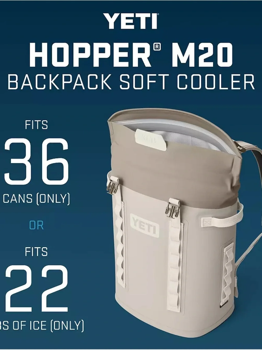 YETI Hopper M20 Soft Backpack Cooler - Color: Olive